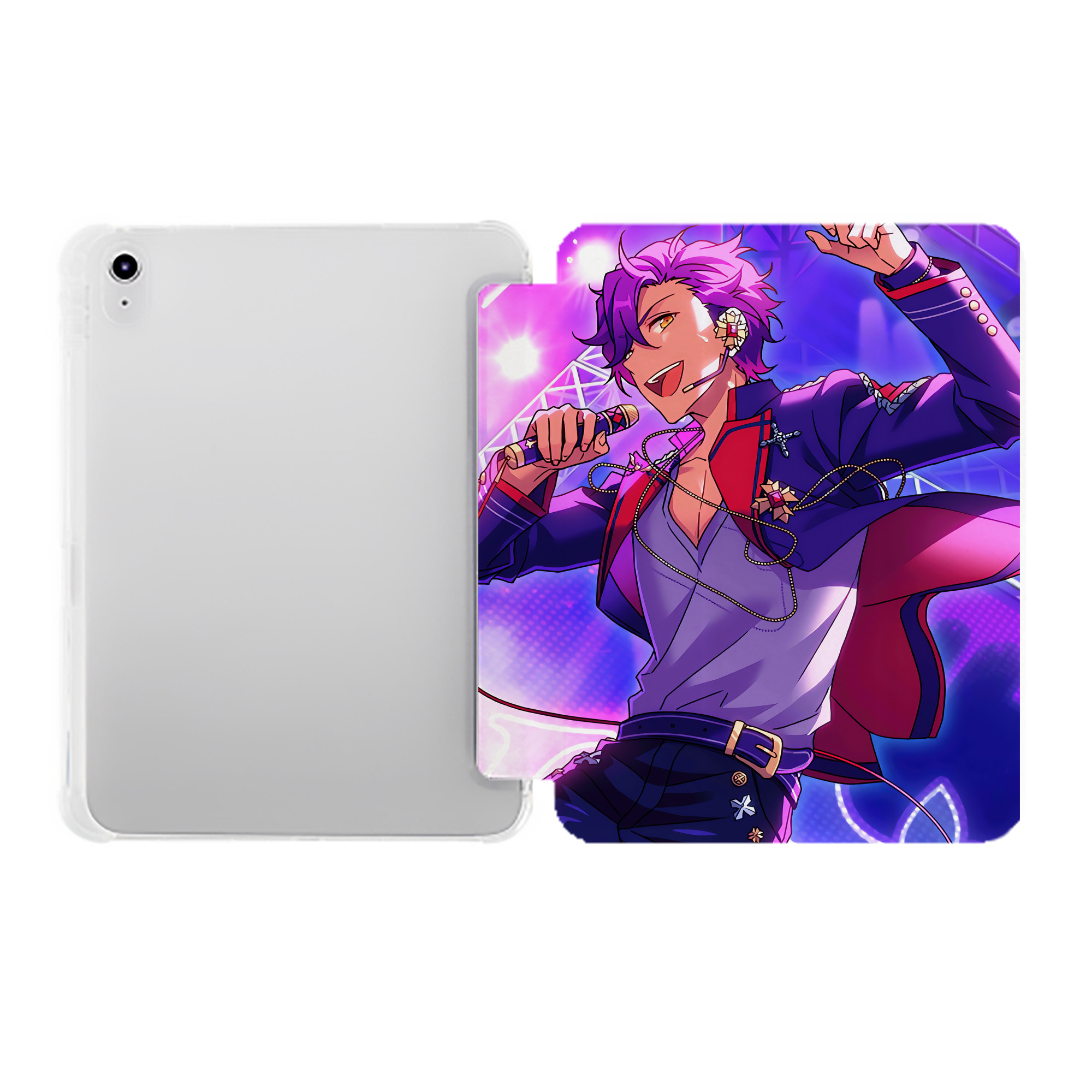 （画像用） あんさんぶるスターズ! Ensemble Stars IPad ケース ペン収納付き 三つ折りスタンド PUレザー×シリコン 対応機種9.5/10.5/10.9インチ